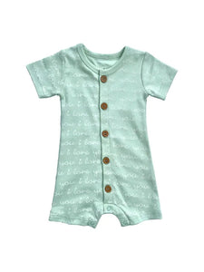 I Love You Organic Cotton Romper