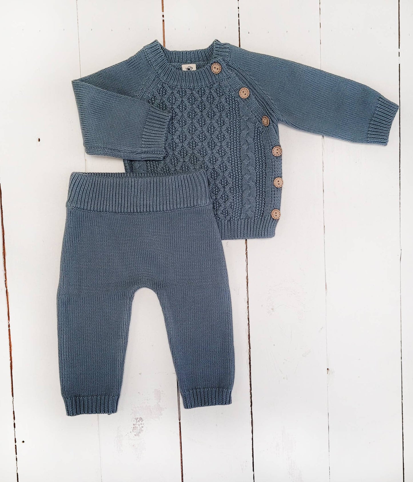 Sasha Cotton Knit 2pc Shirt and Pants