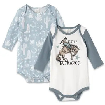 Blue Cactus & Boots Onesie