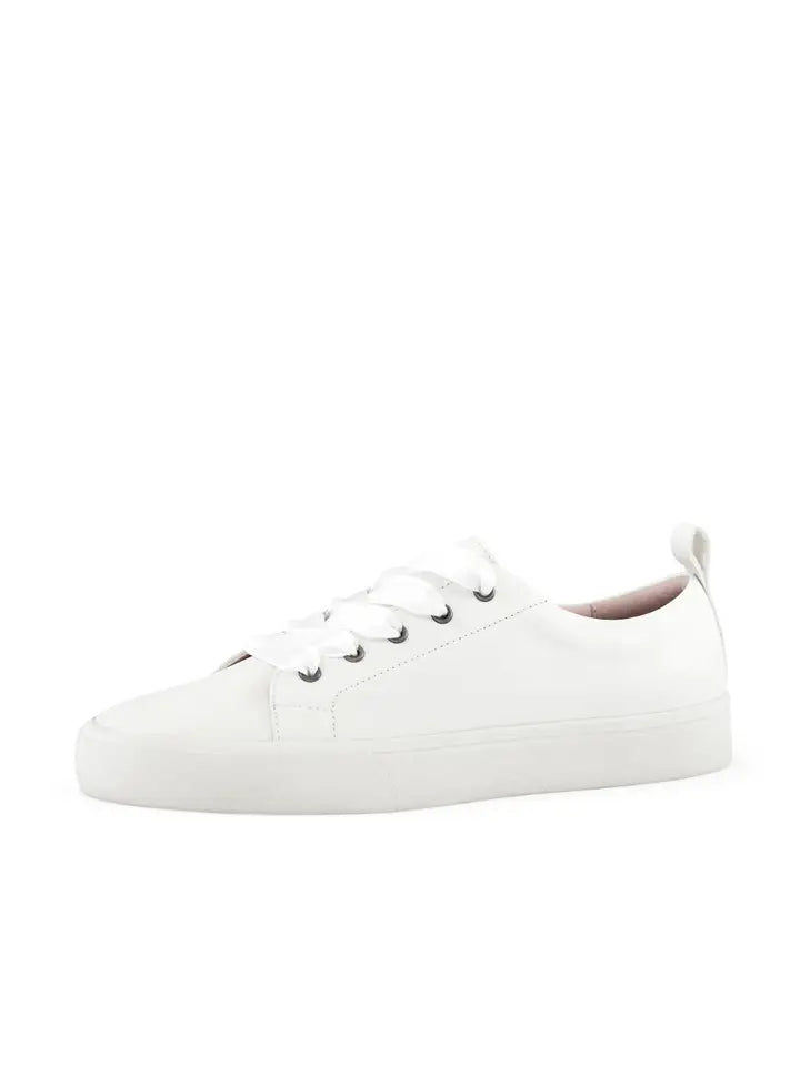 Vancouver Women's Wide Satin Lace Sneaker White