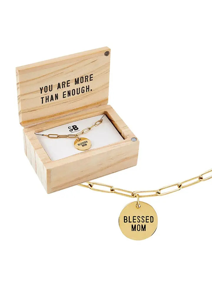 Link Necklace Jewelry - Blessed Mom