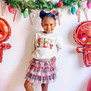 Christmas Plaid Tiered Tutu - Dress Up Skirt - Holiday Tutu