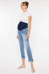 Kan Can USA Maternity Boyfriend Jeans