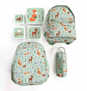 Lunch & snack box set: Forest friends - sage