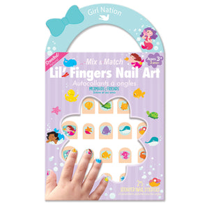 Mermaids Stick-On Earring and Nail Sticker Gift Set-