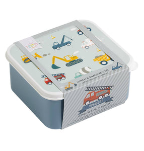 Lunch & snack box set: Vehicles, Cars