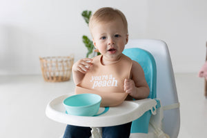 You’re a Peach Silicone Bib Set