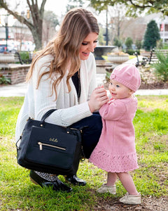 Small Black Diaper Bag Purse: Black