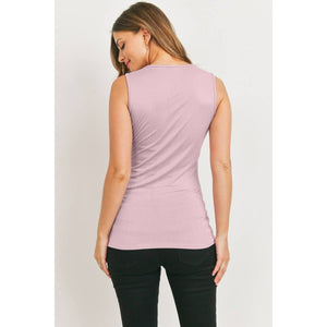 Side Ruching Maternity and Nursing Tank Top