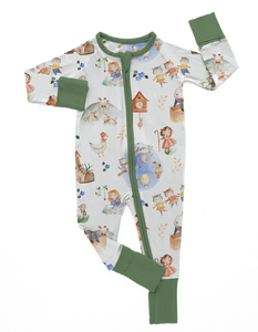 Nursery Rhymes Bamboo Zip Romper