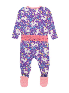 Unicorn Meadow Bamboo Footed Ruffle Pajama