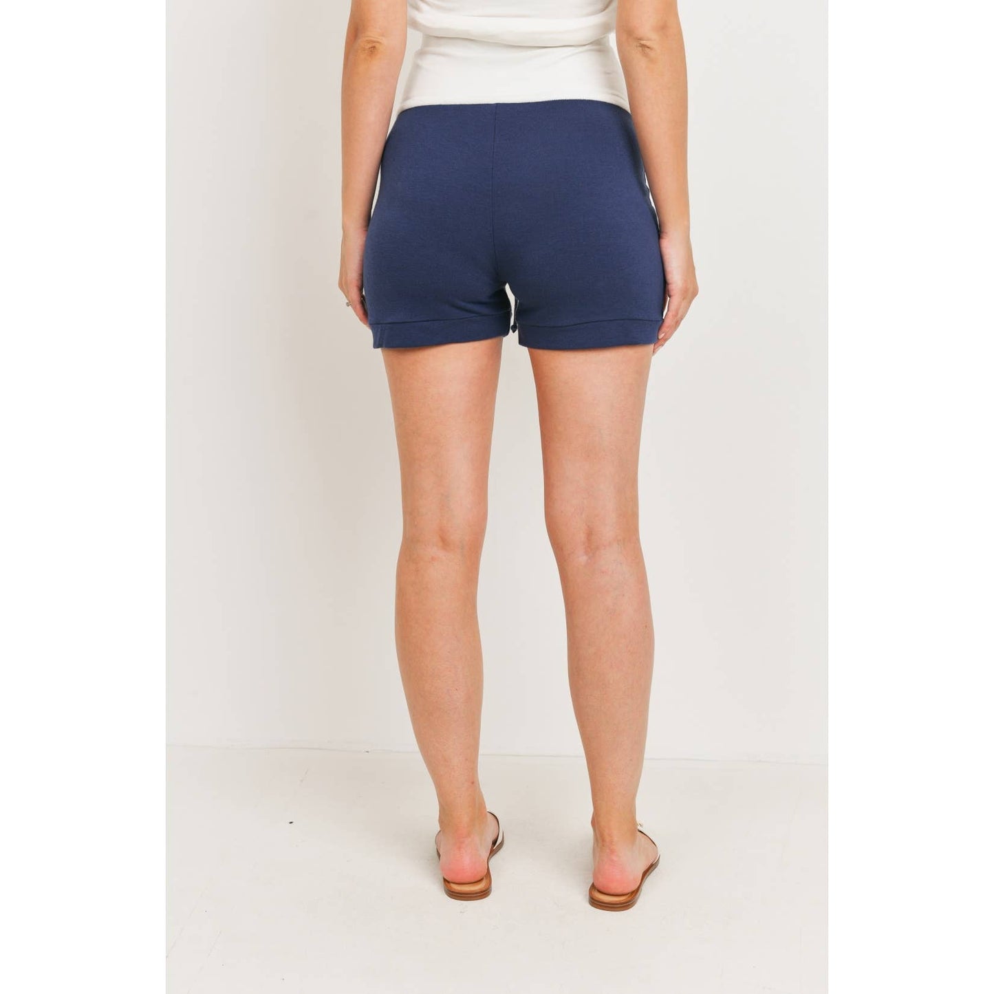 French Terry Maternity Lounge Track Shorts