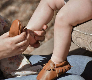 Classic Brown Baby Moccasins