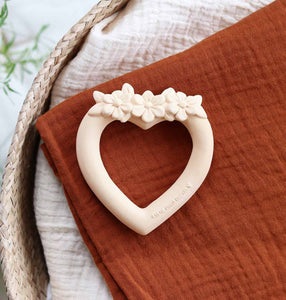 Teething ring: Sweet heart - cream