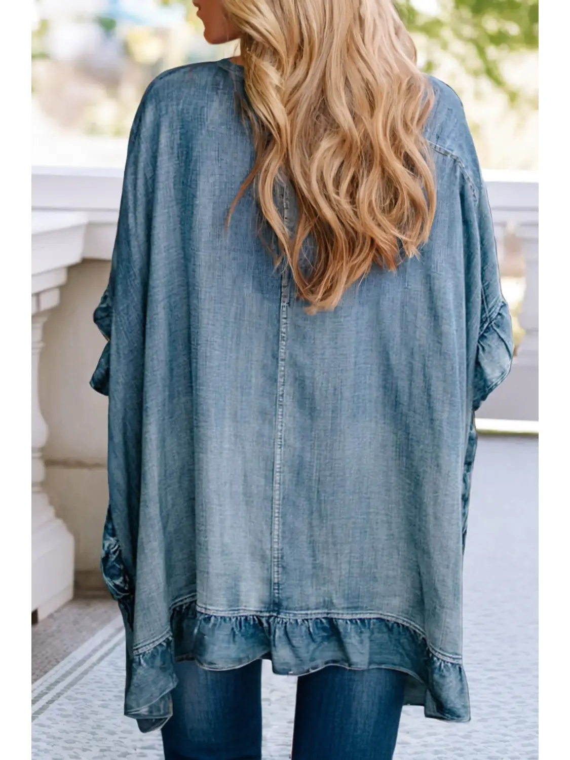 Chambray Open Kimono