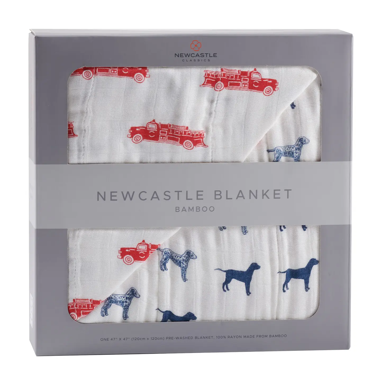 Fire Truck and Dalmatian Newcastle Bamboo Blanket