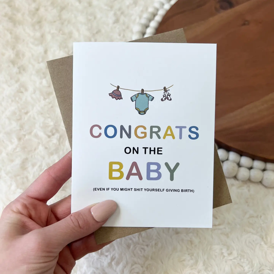 "Congrats On the Baby" Baby Shower Card