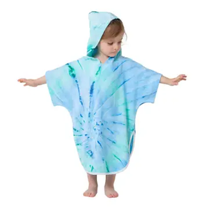 Kids Hooded Poncho Beach Towel