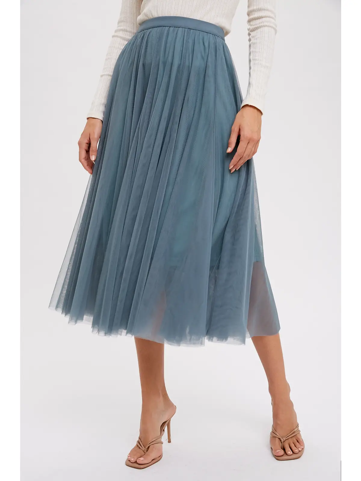 Tulle Midi Skirt