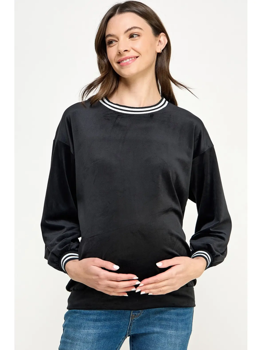 Velvet Maternity Sweatshirt