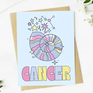 Cancer Zodiac Sign Card