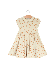 City Mouse® Saffron Dots Collar Twirl Dress