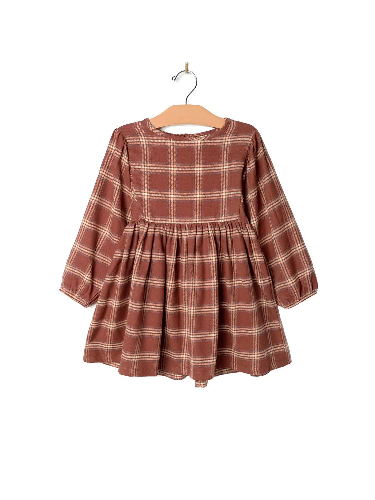 Fall Rust Flannel Dress