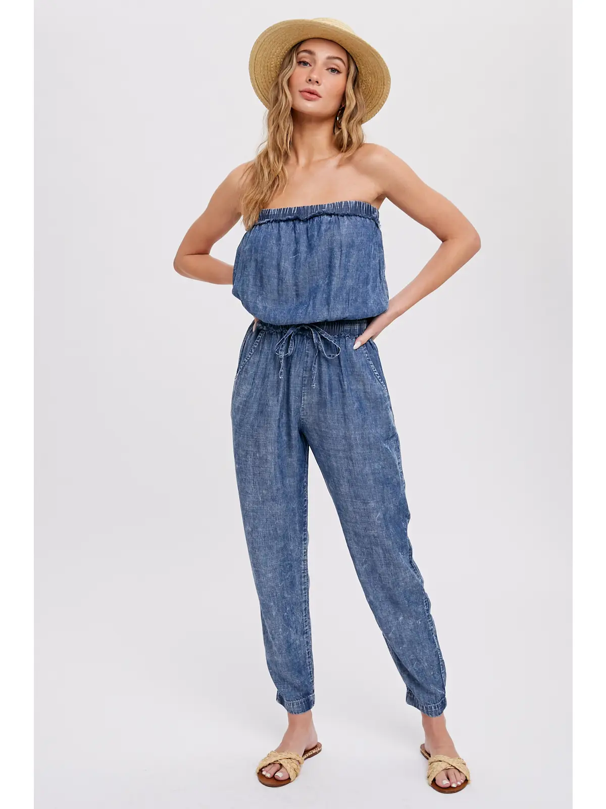 Acid Wash Tube Jumpsuit - Large