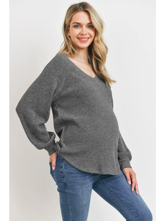 V-Neck Boyfriend Maternity Top