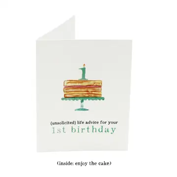 Unsolicited Advice 1st Birthday Card