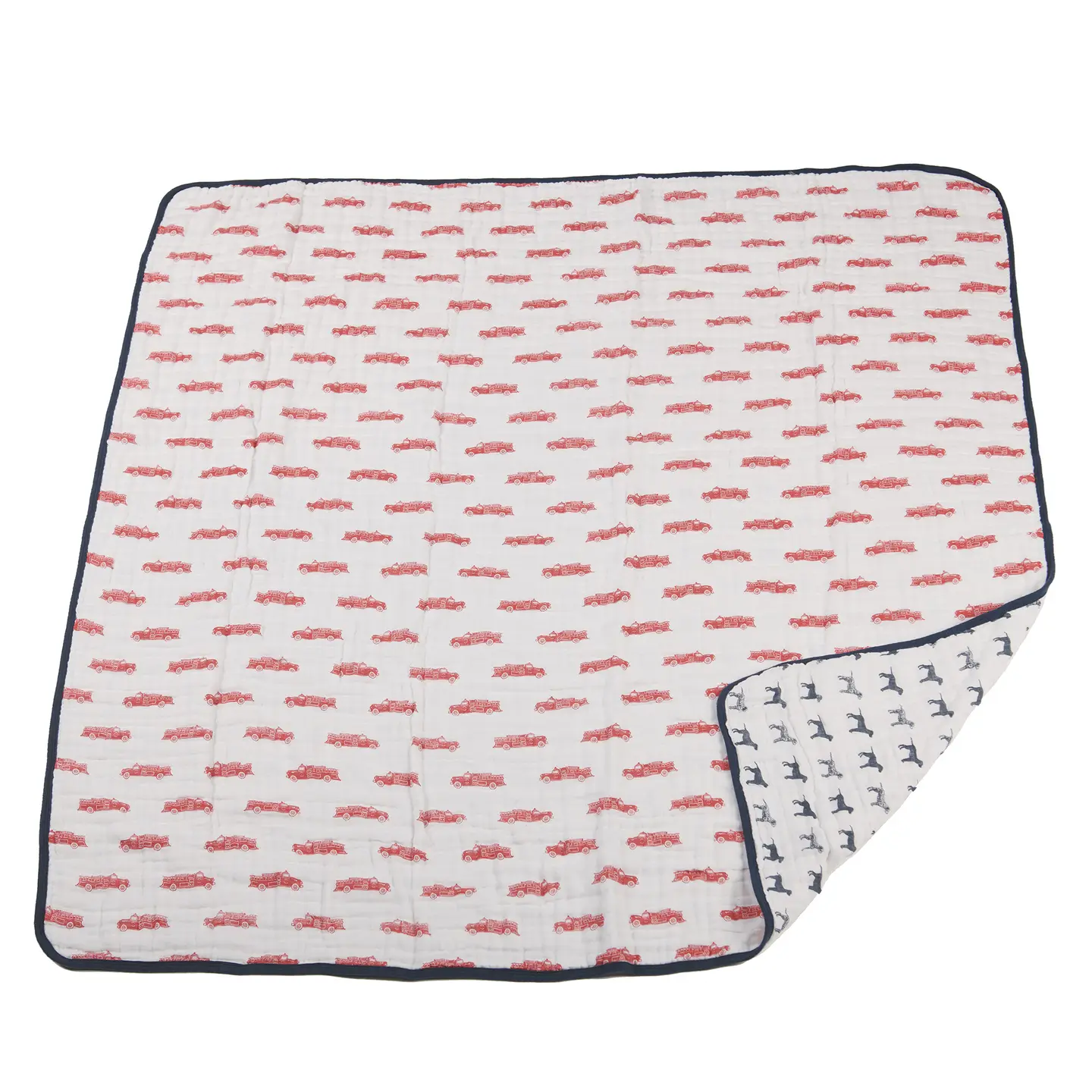 Fire Truck and Dalmatian Newcastle Cotton Blanket