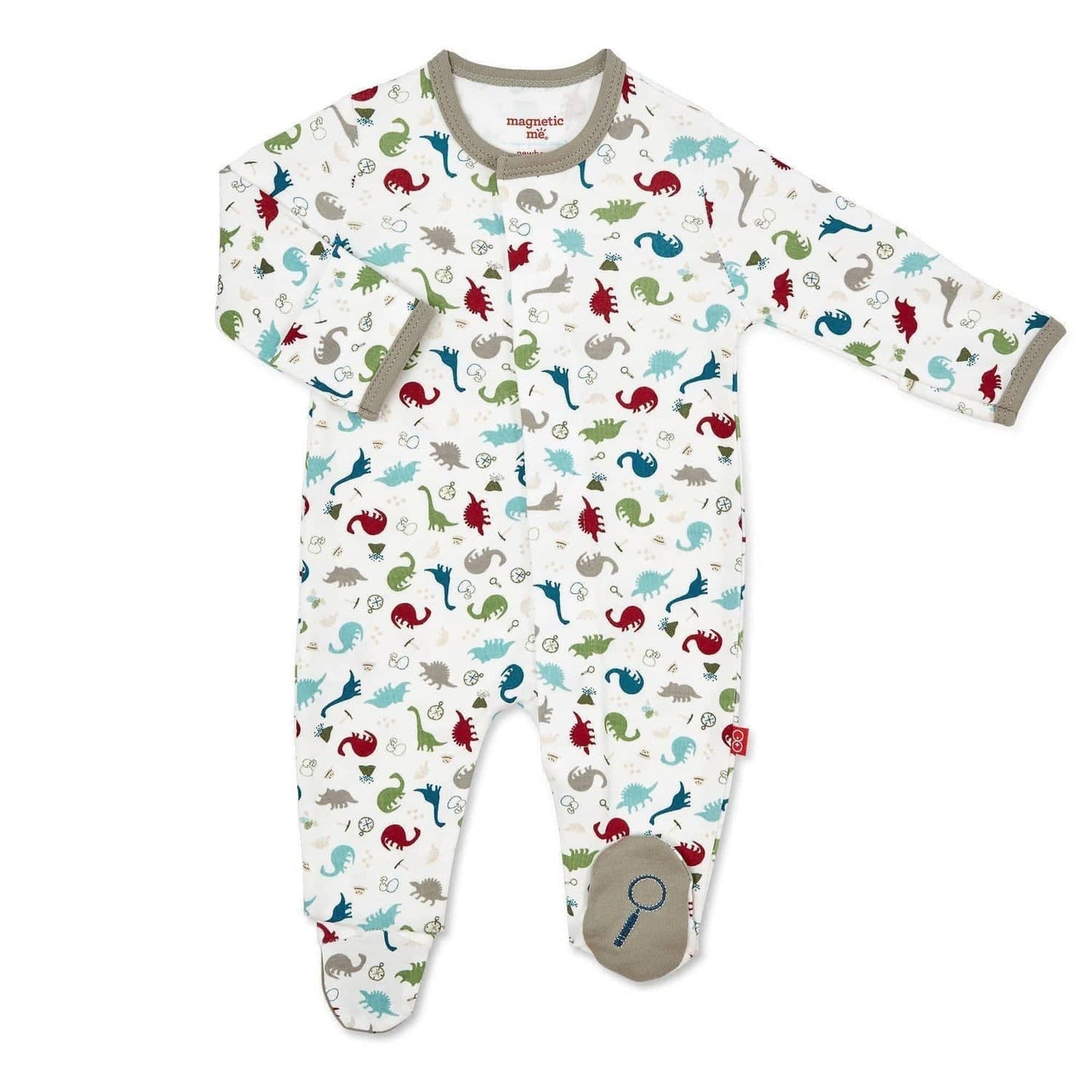 Magnetic Me® Dino Expedition Organic Cotton Mag Footie