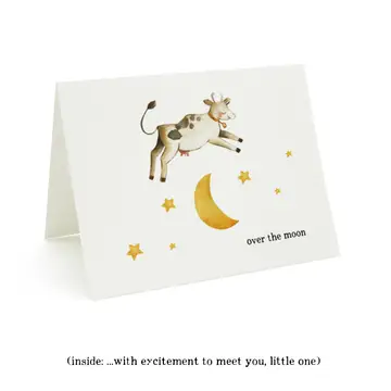 Over the Moon Baby Shower Card