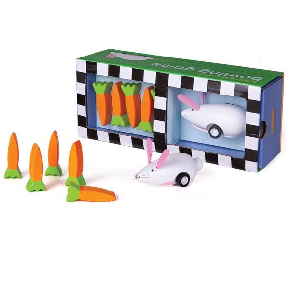 Easter theme rabbit bunny and carrot bowling activity