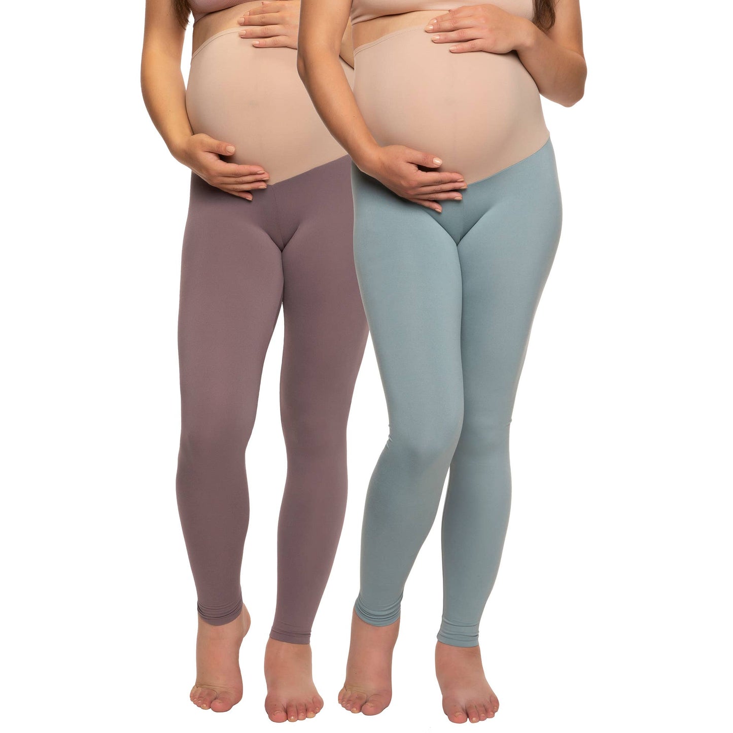 Velvety Soft Maternity Leggings - Lead