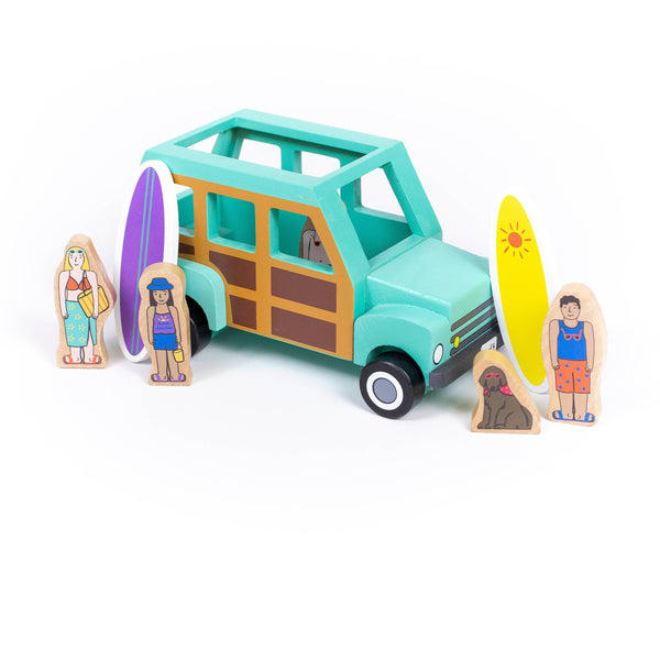 Wooden ocean summer surf shack children's toy truck