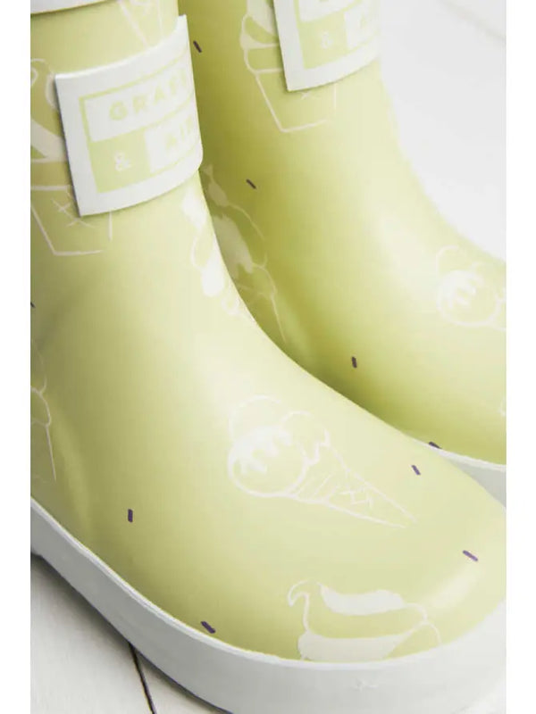 Little Kids Lime Green Color-Revealing Wellies
