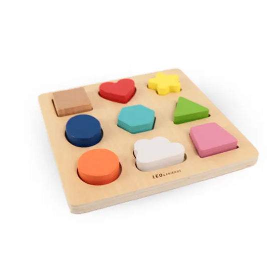 Leo & Friends Wooden Color and Shape Sorter