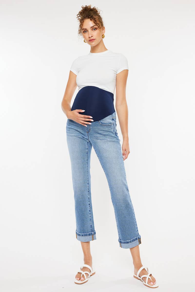 Kan Can USA Maternity Boyfriend Jeans