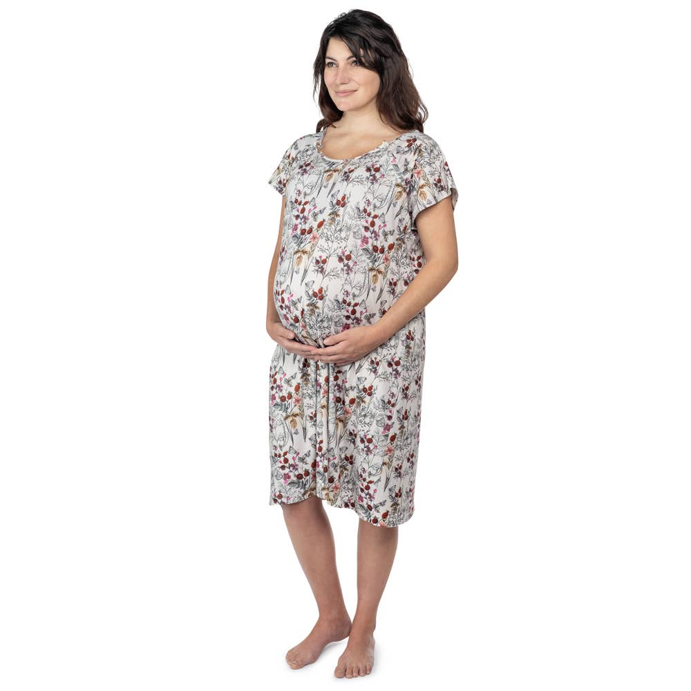 Floral Mommy Labor and Delivery/ Nursing Gown