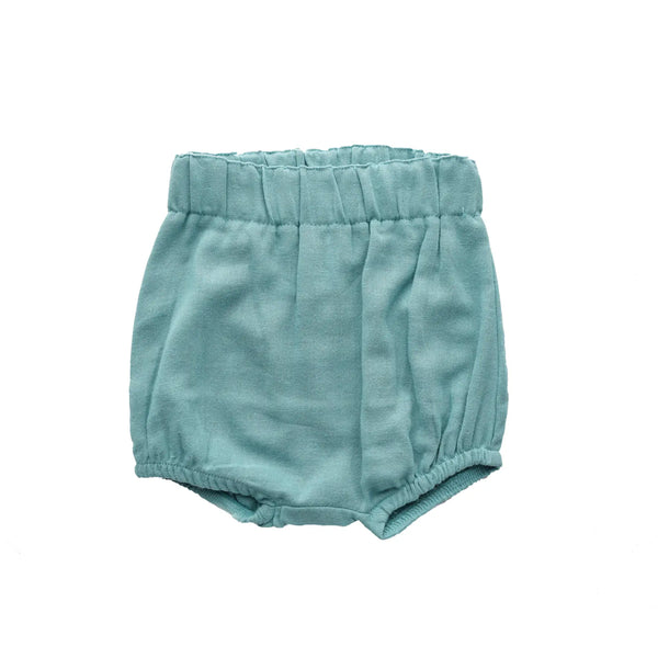 Dusty Blue Cotton Gauze Baby Bloomers