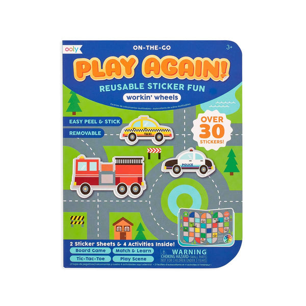 OOLY® Play Again! Working Wheels Reusable Stickers