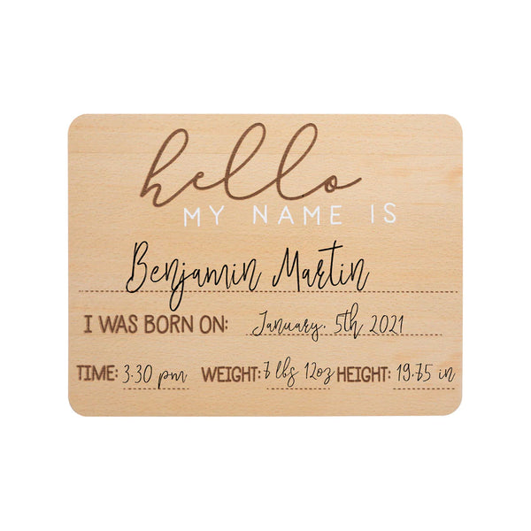 Fill In Baby Arrival Milestone Photo Prop