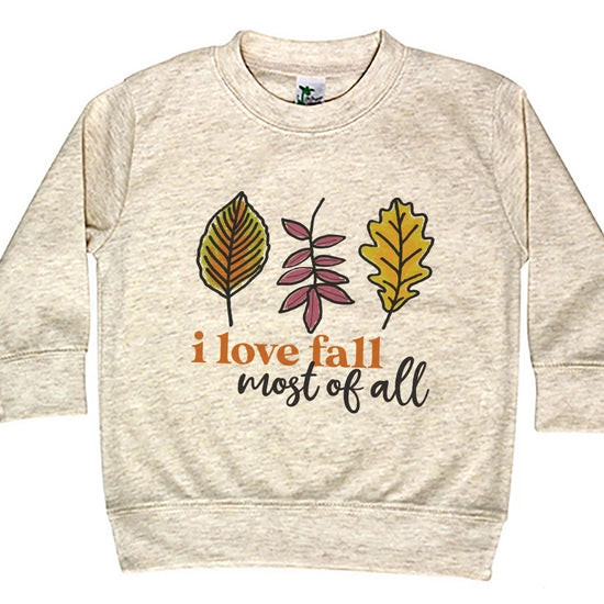 "I Love Fall Most Of All" Long Sleeve
